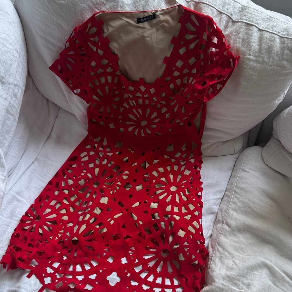 Clover Canyon Scarlet Cutout Mini Dress